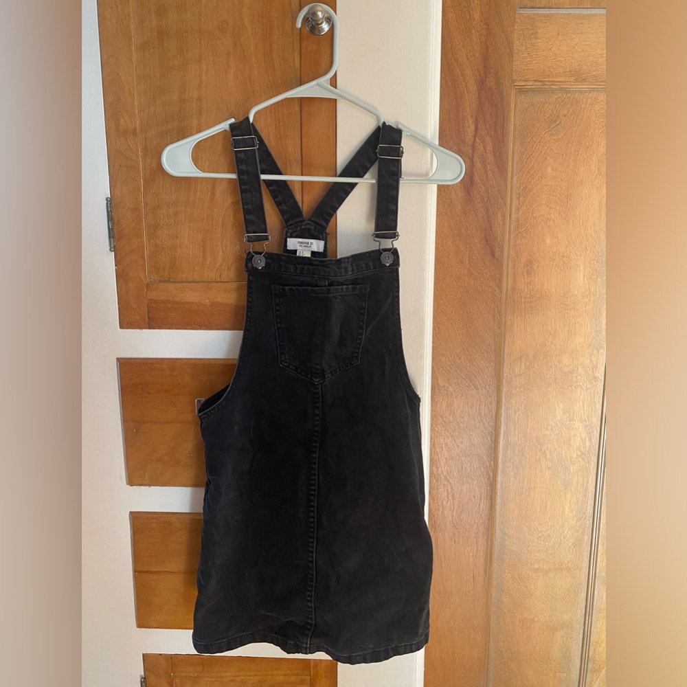 Black Forever 21 Overall Minidress, Size Small